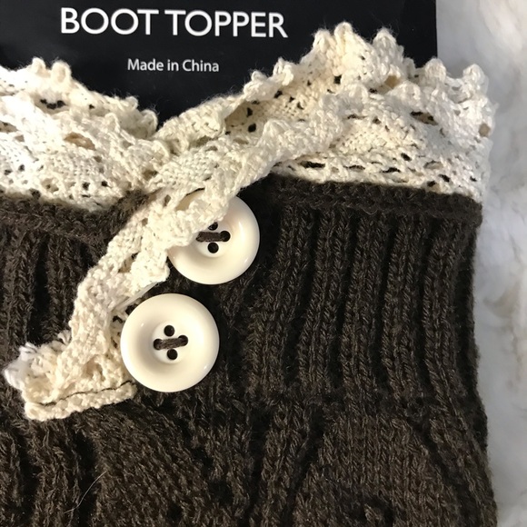 Rampage Brown Knit Boot Topper - Picture 4 of 5